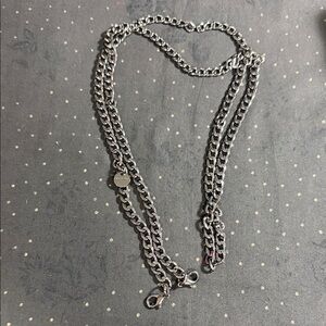 Elegant Silver Chain  Bag Strap